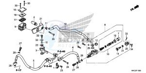 CMX500AH UK - (E) drawing REAR BRAKE MASTER CYLINDER