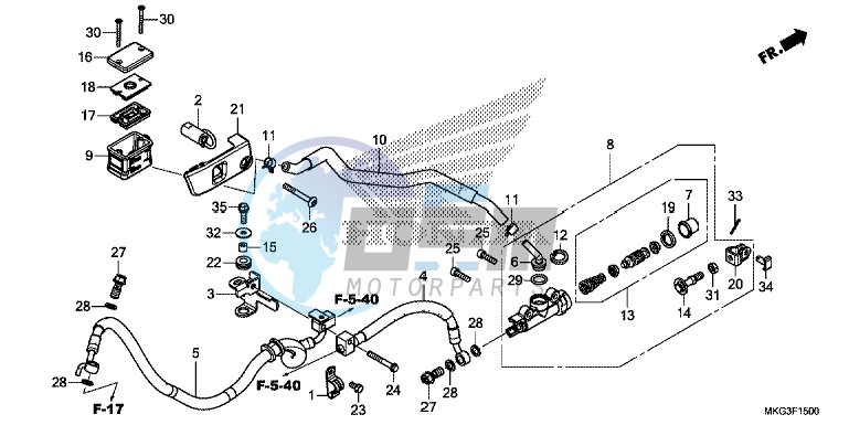 REAR BRAKE MASTER CYLINDER