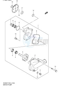 SV650S (E2) drawing WATER PUMP (MODEL K1 K2)