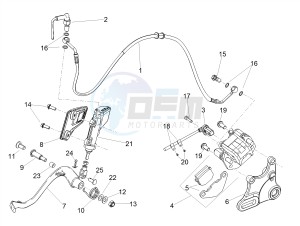 SX 125 E4 (APAC) drawing Rear brake system