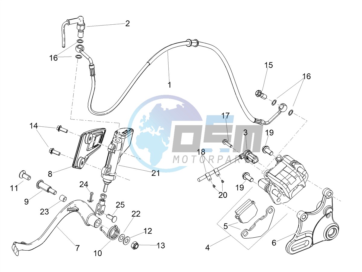 Rear brake system