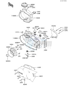 KE 100 B [KE100] (B9-F10) [KE100] drawing ENGINE COVER