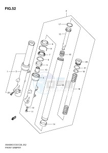 AN400 (E3-E28) Burgman drawing FRONT FORK DAMPER