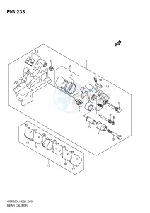 GSF650 (E21) Bandit drawing REAR CALIPER (GSF650AL1 E21)