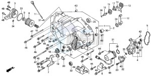 TRX350TE RANCHER ES drawing FRONT CRANKCASE COVER (2)