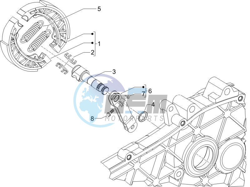 Rear brake - Brake jaw