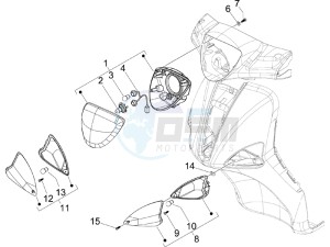 Liberty 50 2t (UK) UK drawing Head lamp - Turn signal lamps