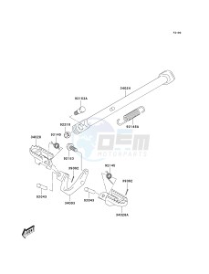 KLX 125 A (A6F) A6F drawing STAND-- S- -