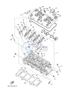 MTN1000 MT-10 MT-10 (B677) drawing CYLINDER HEAD