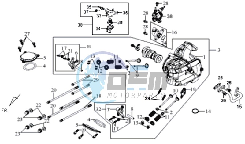 CYLINDER HEAD CPL   / THERMOSTAT