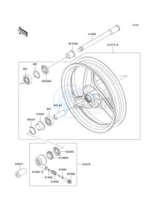 EX 500 D [NINJA 500R] (D6F-D9F) D7F drawing FRONT WHEEL