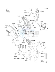 KSF 250 A [MOJAVE 250] (A10-A14) [MOJAVE 250] drawing AIR CLEANER