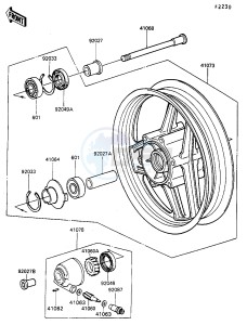 ZG 1000 A [CONCOURS] (A7-A9) [CONCOURS] drawing FRONT WHEEL-- ZG1000-A7_A8- -