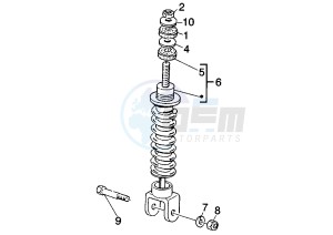 SKIPPER LX 125-150 drawing Rear Damper