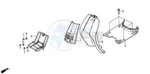 SH75D drawing FRONT COVER/FLOOR PANEL/ LEG SHIELD