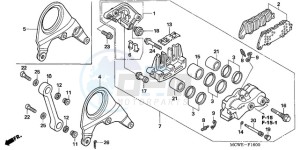 VFR8009 Ireland - (EK / MME) drawing REAR BRAKE CALIPER