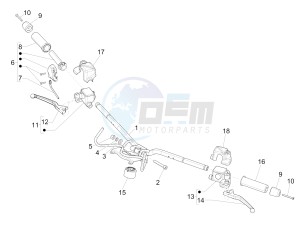 GTV 300 4T 4V ie drawing Handlebars - Master cil