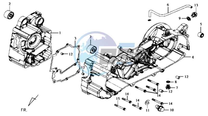 CRANKCASE RIGHT / START MOTOR