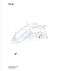 DR125SML0 drawing FRONT FENDER