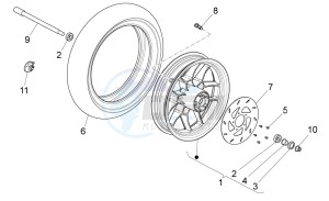 Sport City One 50 2t 2v e3 drawing Front wheel