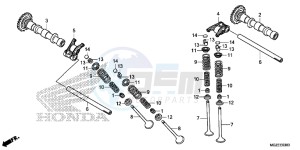 CB500FAF CB500F UK - (E) drawing CAMSHAFT/VALVE