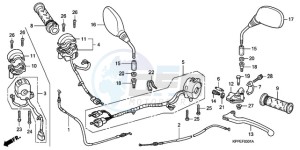 CBR125RW9 Germany - (G / WH) drawing HANDLE LEVER/SWITCH/CABLE (CBR125RW7/RW9/RWA)