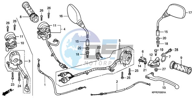 HANDLE LEVER/SWITCH/CABLE (CBR125RW7/RW9/RWA)