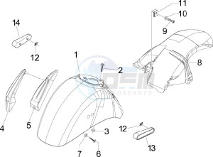 GTS 300 ie Super USA drawing Wheel housing - Mudguard