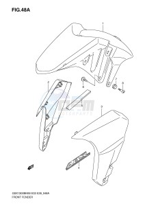 GSX1300BK (E3-E28) drawing FRONT FENDER (WITH ABS)