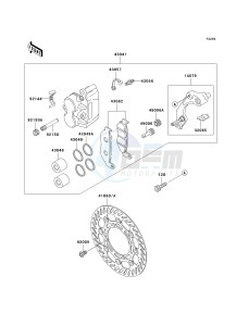 KLX 250 D [KLX250R] (D2-D4) [KLX250R] drawing FRONT BRAKE