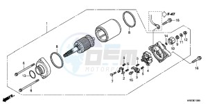 TRX500FPED TRX500FPE ED drawing STARTER MOTOR