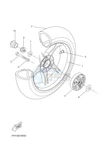 NS50N AEROX NAKED (1PL1 1PL1) drawing REAR WHEEL