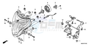 CB600FAD Hornet - CB600F ABS England - (3ED) drawing HEADLIGHT