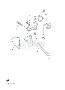 YZ450F (1SL5 1SL6 1SL7 1SL8) drawing HANDLE SWITCH & LEVER