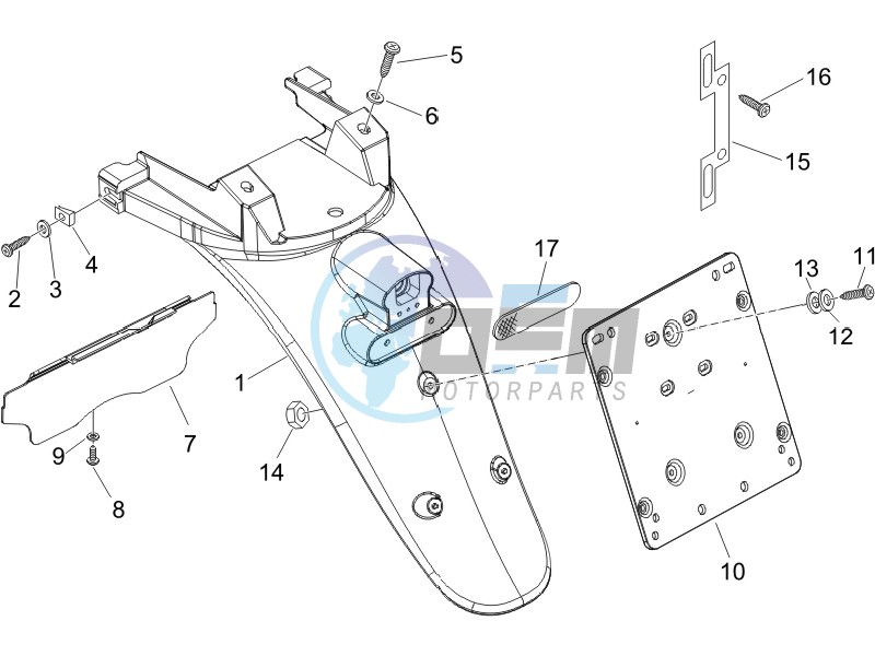 Rear cover - Splash guard