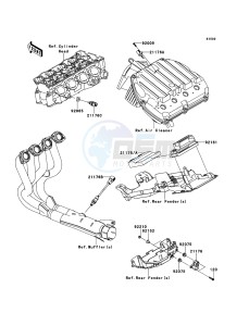 NINJA ZX-6R ZX600RDF FR GB XX (EU ME A(FRICA) drawing Fuel Injection