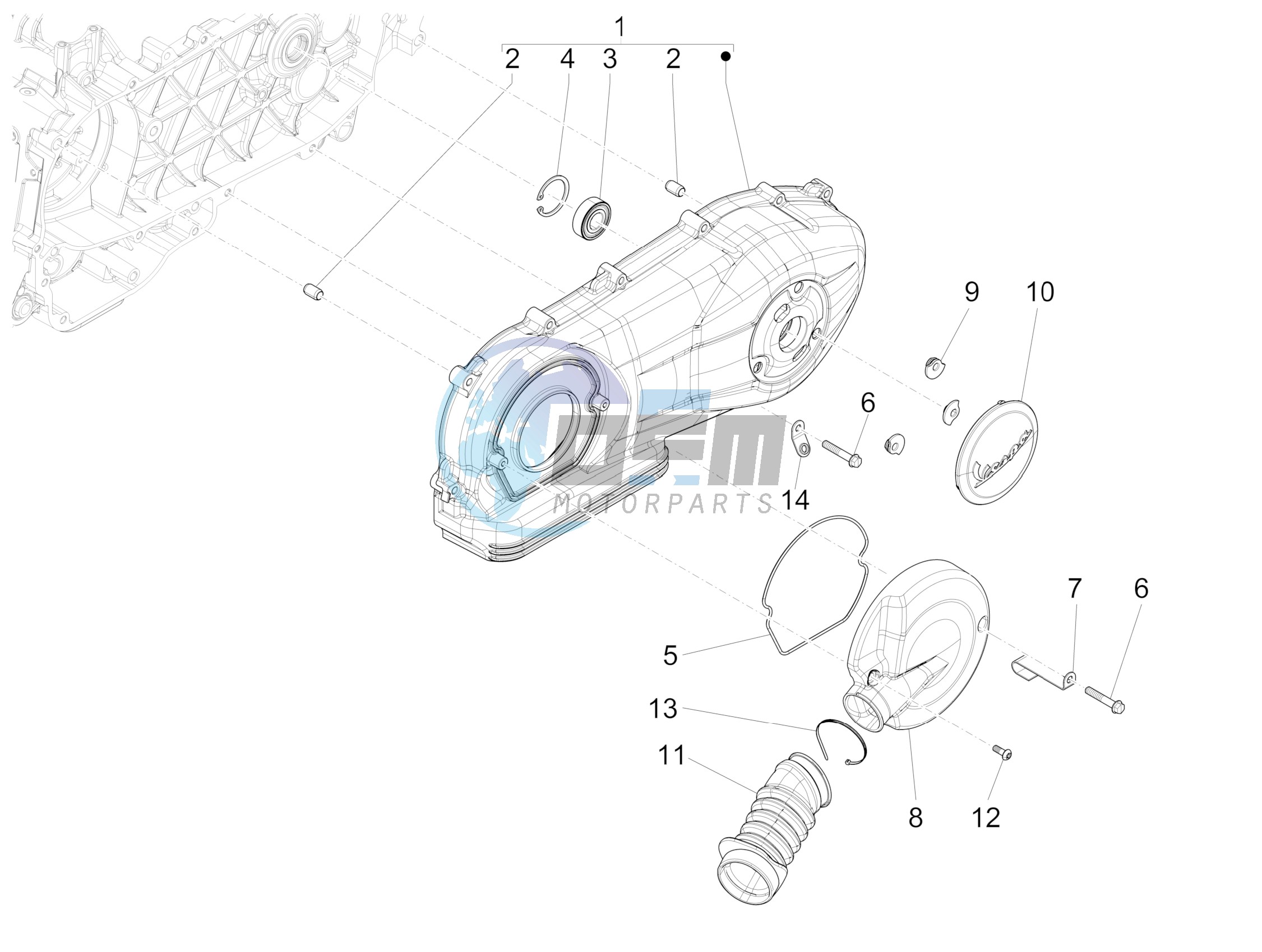 Crankcase cover - Crankcase cooling