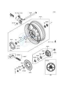 Z800 ZR800EGF UF (UK FA) XX (EU ME A(FRICA) drawing Rear Hub