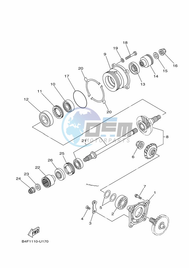 MIDDLE DRIVE GEAR