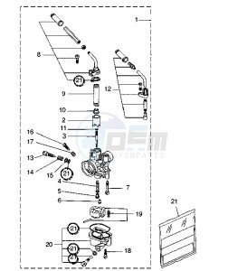 YQ AEROX 50 drawing CARBURETOR SWITZERLAND