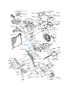 NINJA H2 ZX1000NGF XX (EU ME A(FRICA) drawing Cowling Lowers