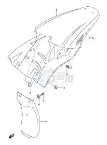 DR-Z125 (E3-E28) drawing REAR FENDER (MODEL K3)