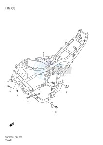 GSF650 (E21) Bandit drawing FRAME (GSF650SUAL1 E21)