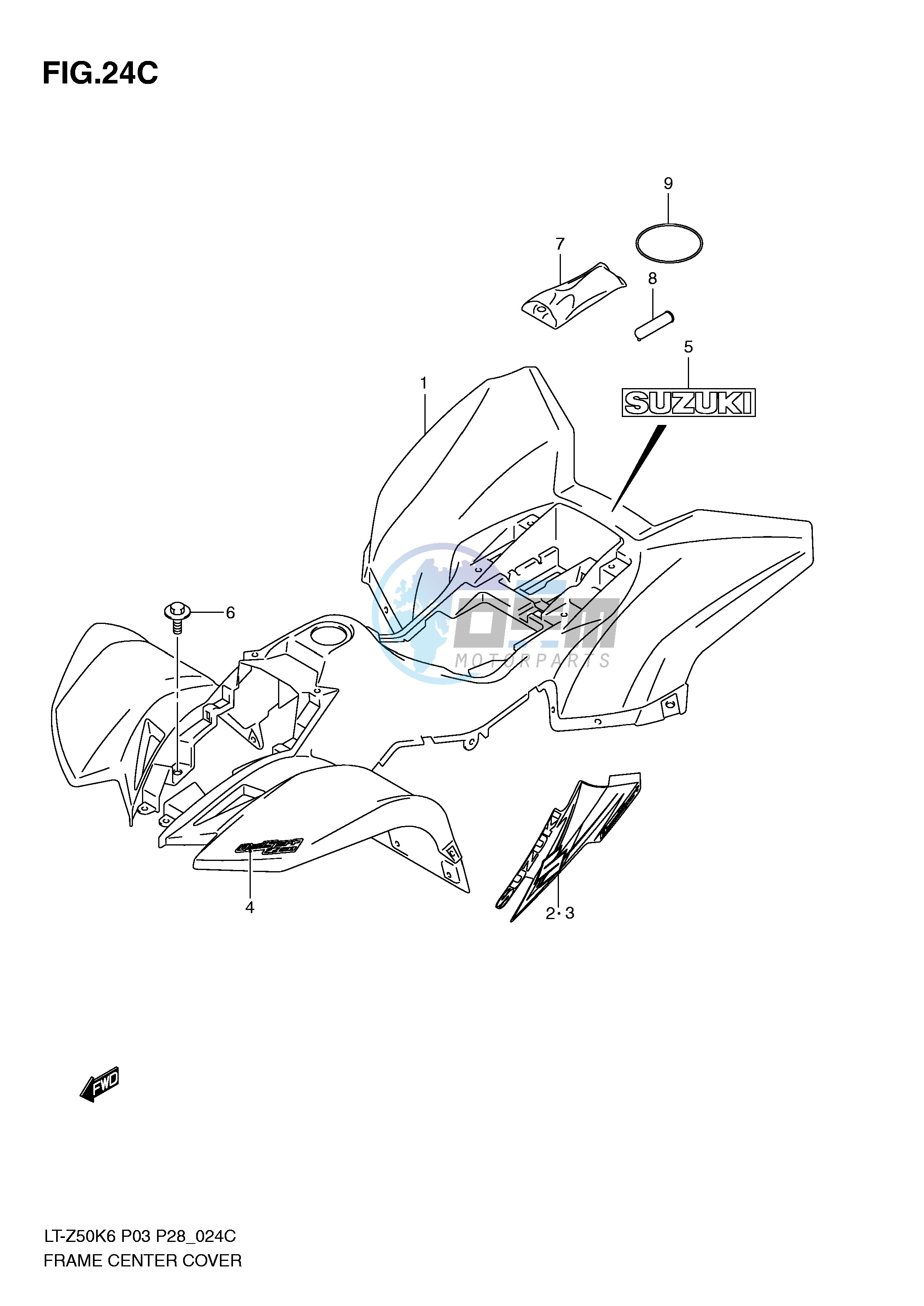 FRAME CENTER COVER (MODEL L0)