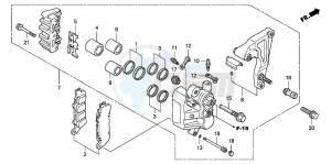 GL1800A drawing REAR BRAKE CALIPER