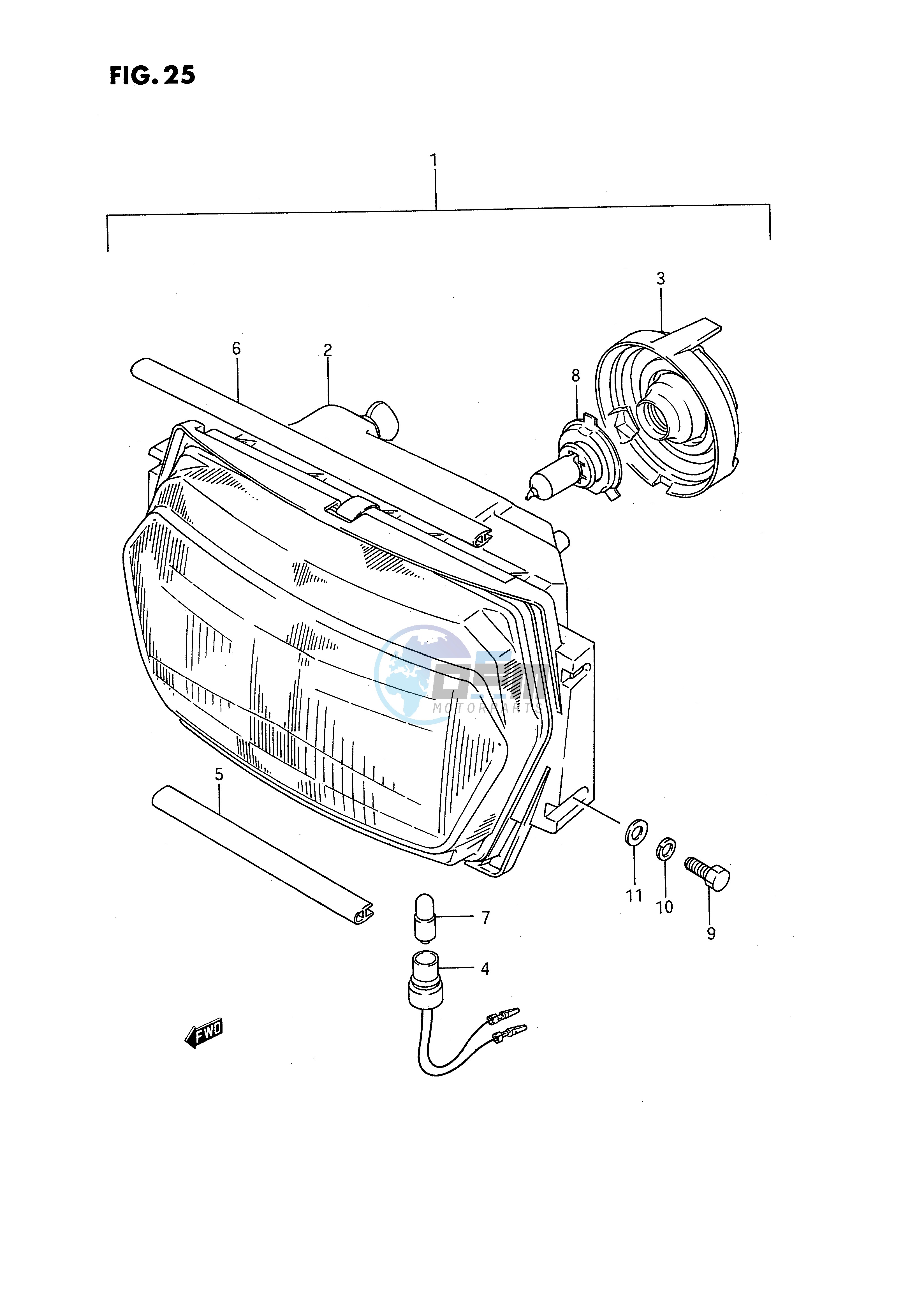 HEADLAMP (MODEL K L M N P)