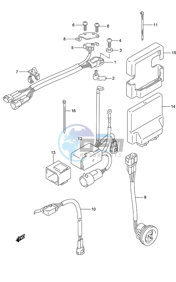 PTT Switch/Engine Control Unit