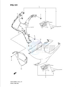 GSX1300R drawing SIDE COWLING (GSX1300RL1 E2)