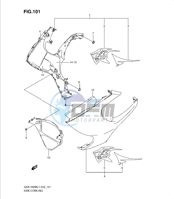 SIDE COWLING (GSX1300RL1 E2)