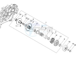 Runner 125 VX 4t e3 drawing Driven pulley